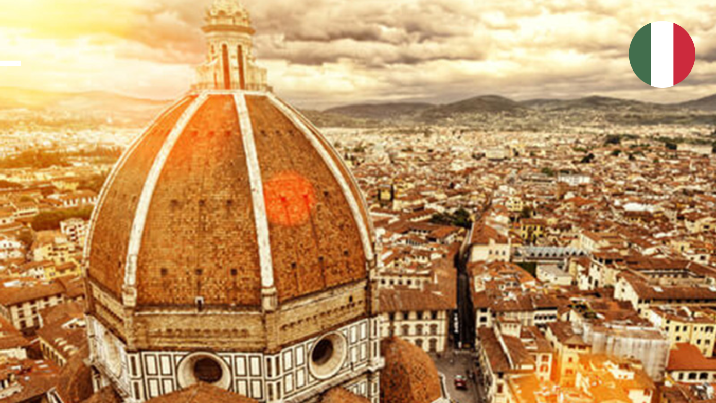 Tampilan kota Italia untuk posting blog tentang mempekerjakan talenta di Italia.​​ 
