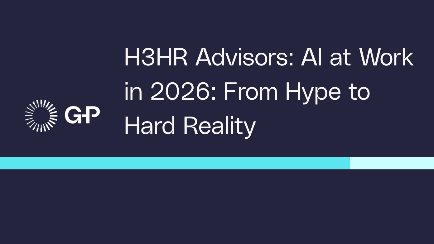 H3HR rådgivare: artificiell intelligens i arbete i 2026: Från hype till hård verklighet G-P omslag​​ 